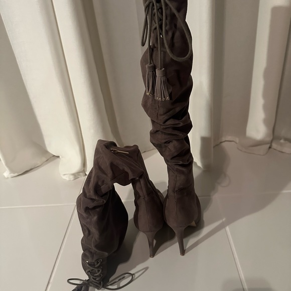 Thalia Sodi Womens Brisa Fabric Knee High Boots (adjustable to calf size) size 7 - Picture 3 of 7